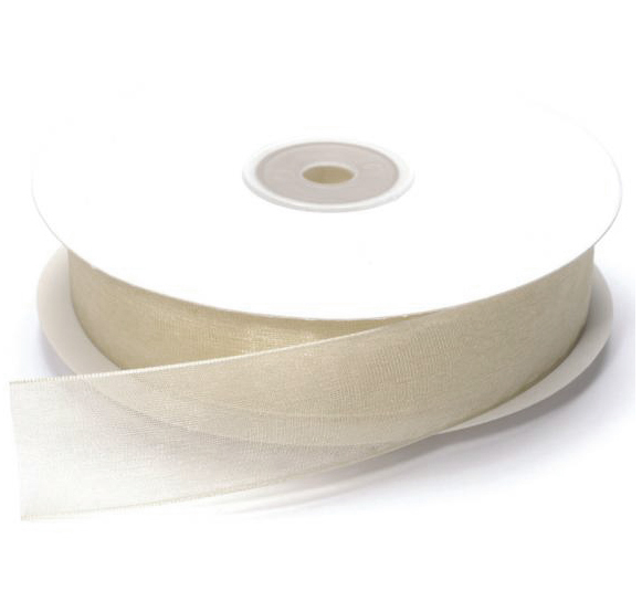 Nastro organza cangiante Avorio cm. 2x50mt.