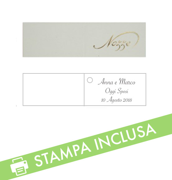 20pz. Bigliettini PERSONALIZZATI per confetti nozze matrimonio mm. 45x25h.,  Scatole Discount.it - Trasparenti, in cartone, portabottiglie,  portaconfetti, nastri, bomboniere e ragali