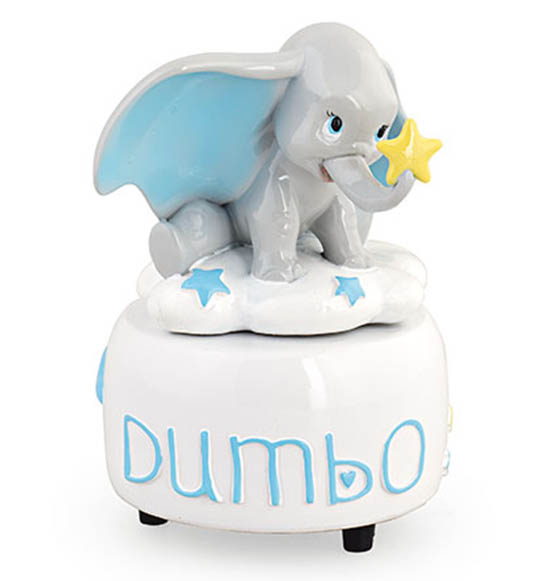 Bomboniera Dumbo Disney Carillon azzurro con scatola nuova linea 2020 Dumbo baby