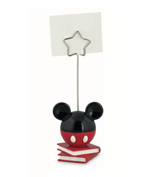 Bomboniera memo clip segnaposto topolino disney rosso e nero cm. 9,2 con shopper box