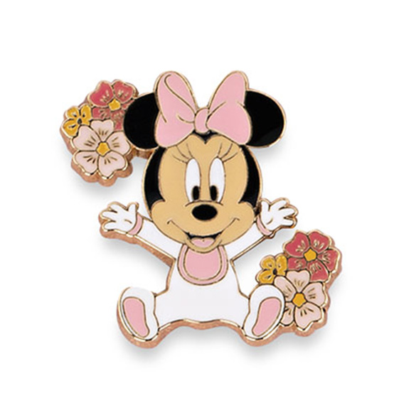 Bomboniera Calamita in metallo Disney Baby Minnie con fiorellini mm.35