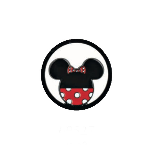 Bomboniera Disney ciondolo in metallo minnie rosso e nero