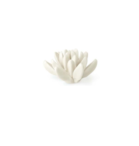 Bomboniera fiore bianco in porcellana mm. Ø 50