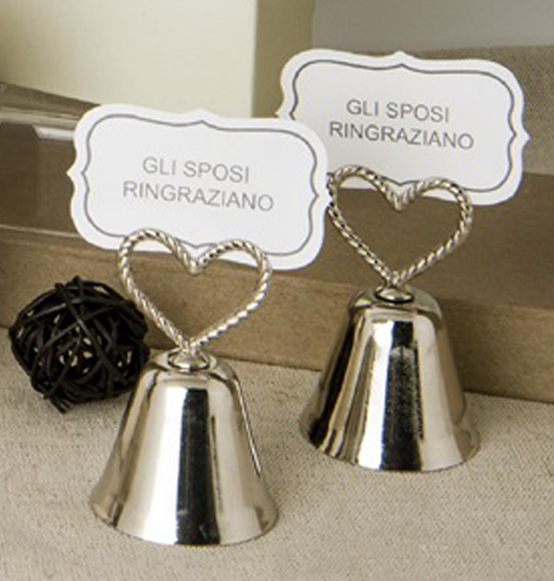 Bomboniera campanellina con bigliettino nozze