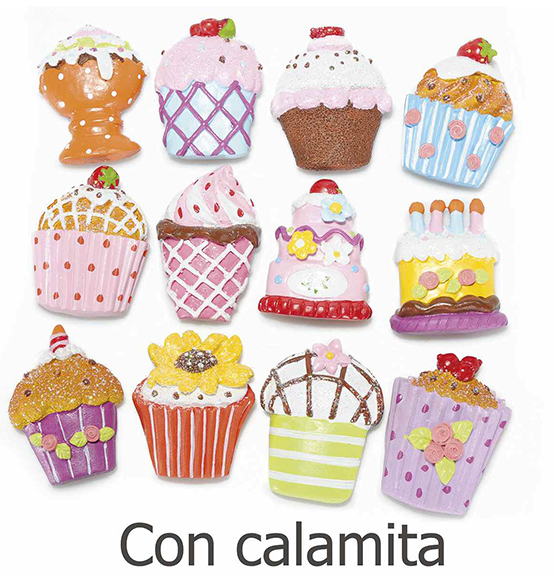 Bomboniere in resina calamita cup cake cm. 4,5x2x5,5