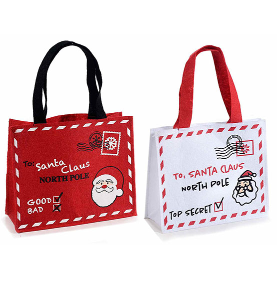 8PCS Custodia in Carta Natalizia Sacchetti Riutilizzabili per Bomboniere Festa Caramella con Manico S Derbway Borsa Regalo di Natale 