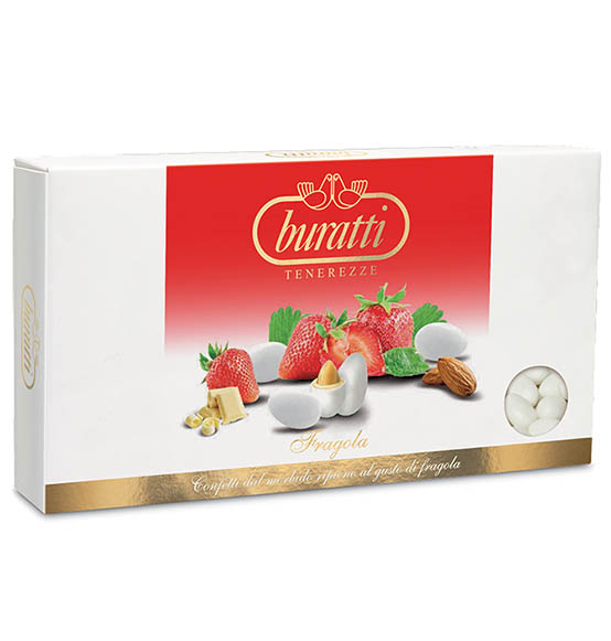 Confetti Buratti Fragola colore bianco 1kg.