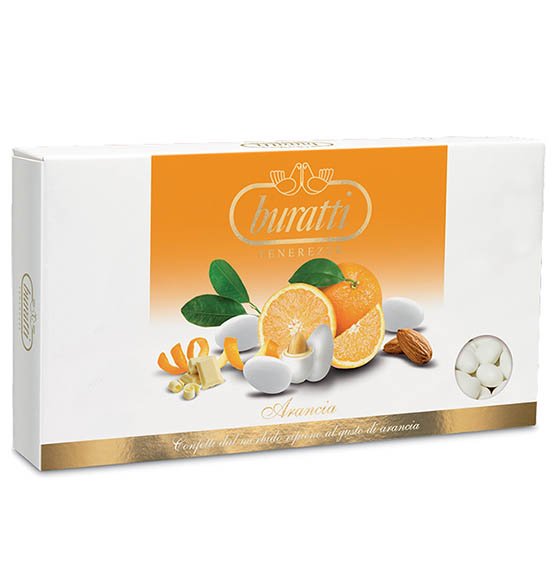 Confetti Buratti orange colore bianco 1kg.