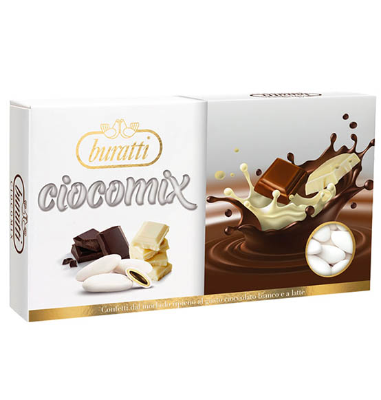 Confetti ciocomix doppio cioccolato colore bianco 1kg.