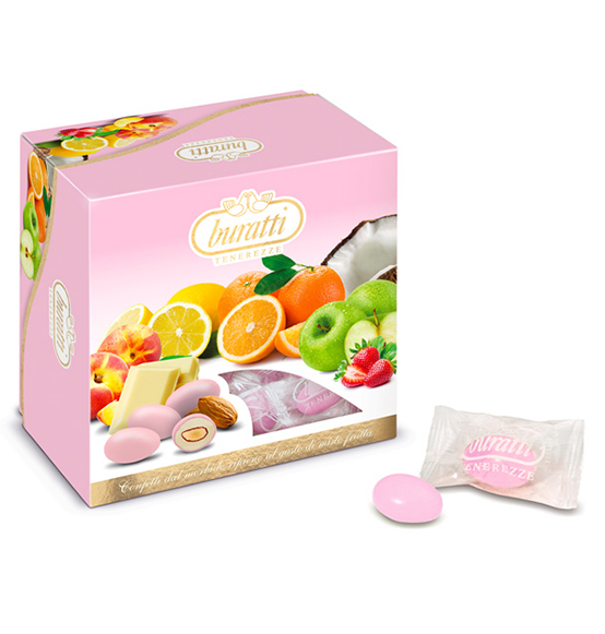 Confetti Buratti incartati mix frutta rosa senza glutine 500 gr