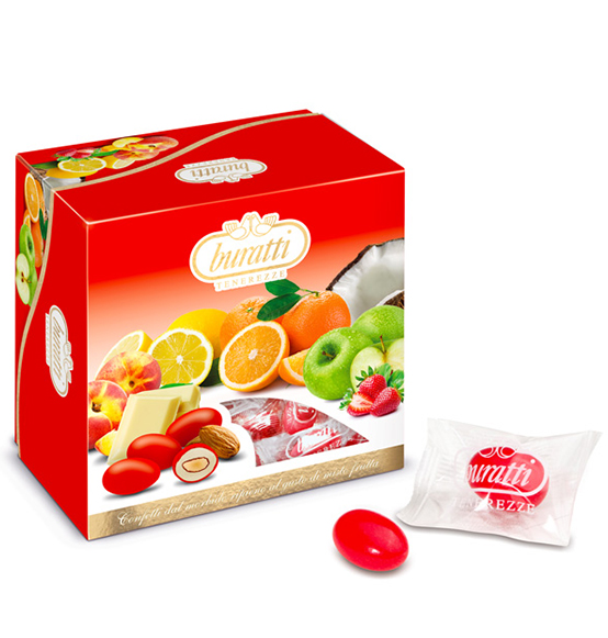 Confetti Buratti incartati mix frutta rossi senza glutine 500 gr