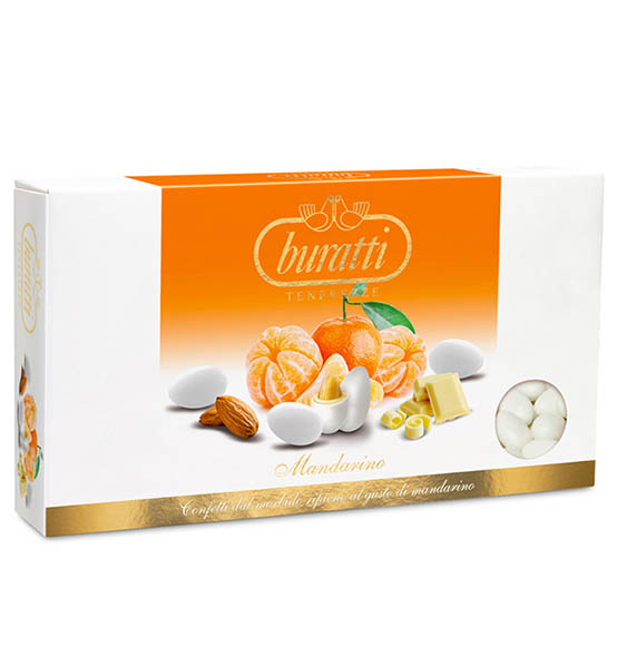 Confetti Buratti mandarino colore bianco 1kg.