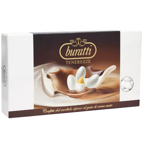 Confetti Buratti misto creme colore bianco 1kg.