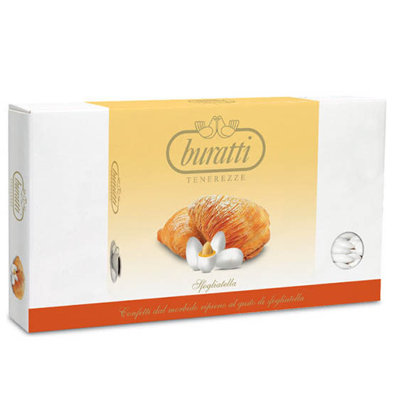 Confetti Buratti Sfogliatella colore bianco 1kg.