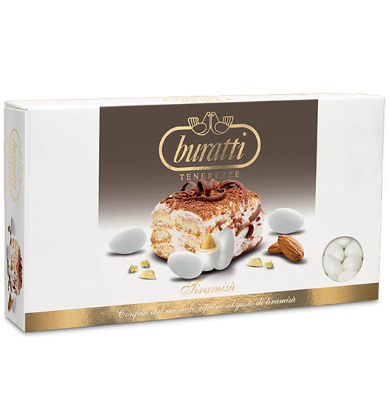 Confetti Buratti Tiramisù colore bianco 1kg.