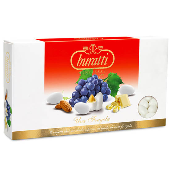 Confetti Buratti uvafragola colore bianco 1kg.