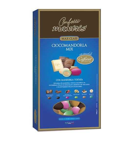 Confetti Maxtris caffarel ciocomandorla mix colori vari 1kg.