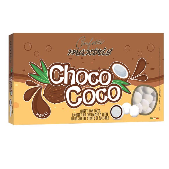 Confetti maxtris party Chocococo colorati bianchi 500 Gr