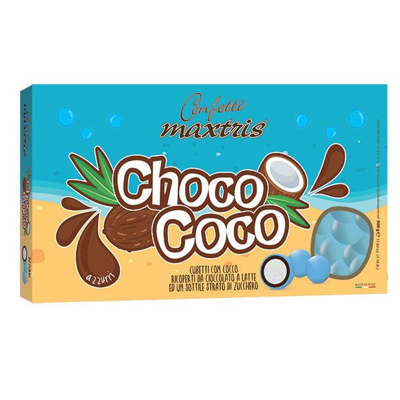 Confetti maxtris party Chocococo colorati celeste 500 Gr