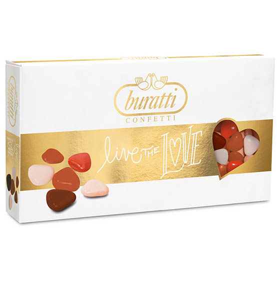 Confetti Buratti Cuoriandoli sfumati marroni 1kg.