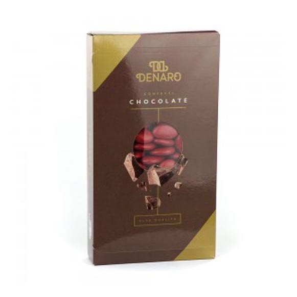 Confetti Denaro al Cioccolato fondente chocolate rosso 1kg.