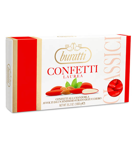 Confetti rossi alla mandorla buratti 1kg.