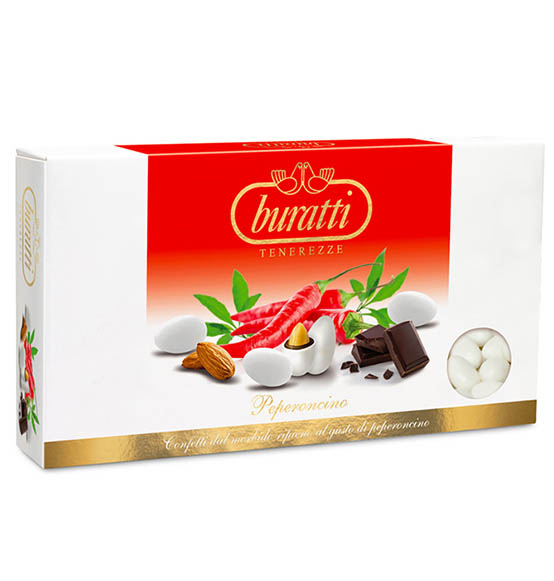 Confetti Buratti al peperoncino colore bianco 1kg.