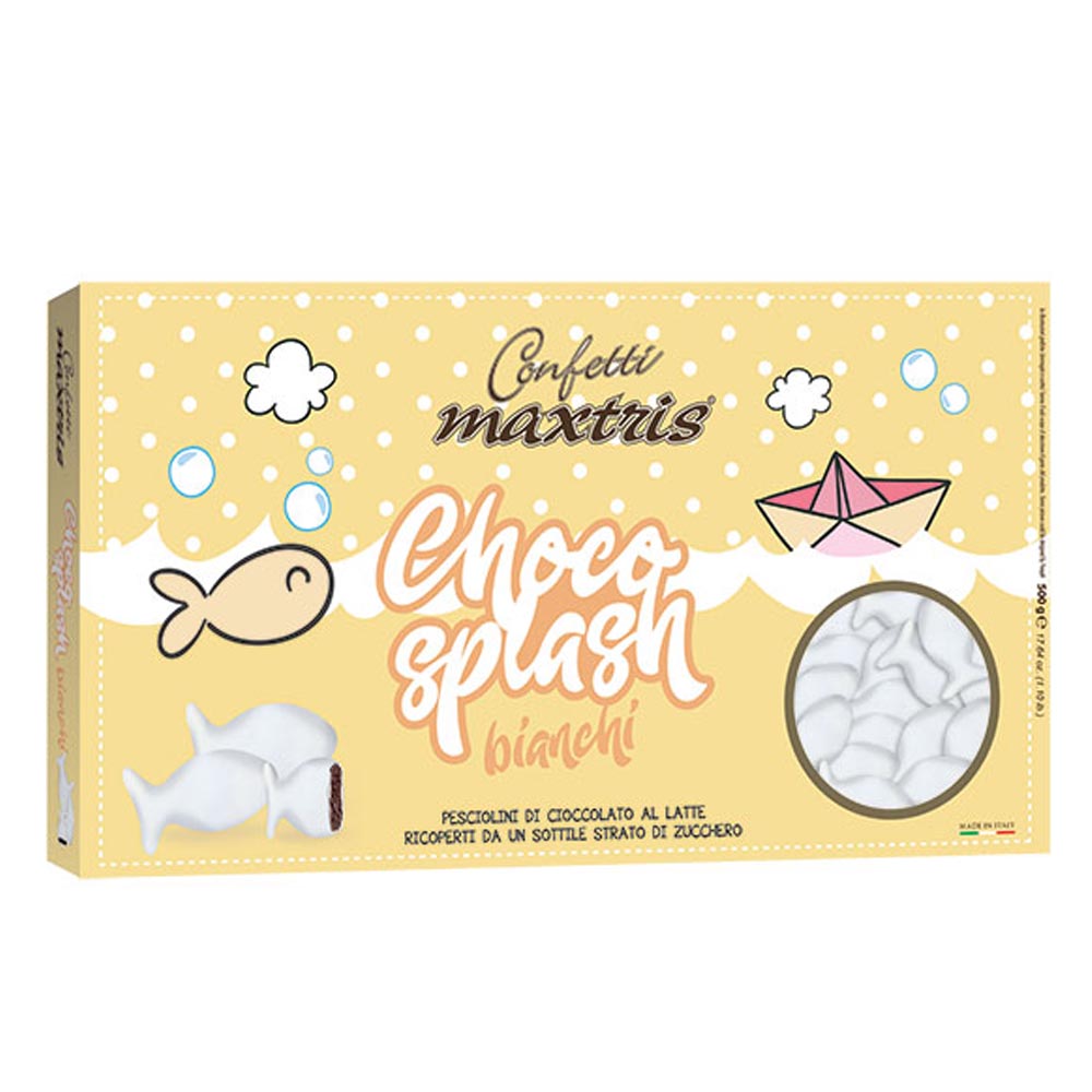 Confetti maxtris party pesciolini choco splash bianchi 500 Gr