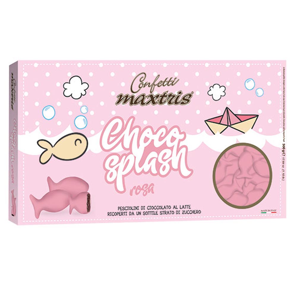 Confetti maxtris party pesciolini choco splash rosa 500 Gr