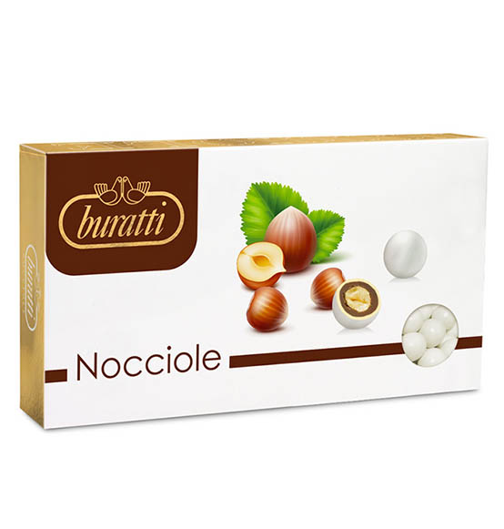 Confetti Buratti Nocciole bianche con cioccolato senza glutine 1kg.
