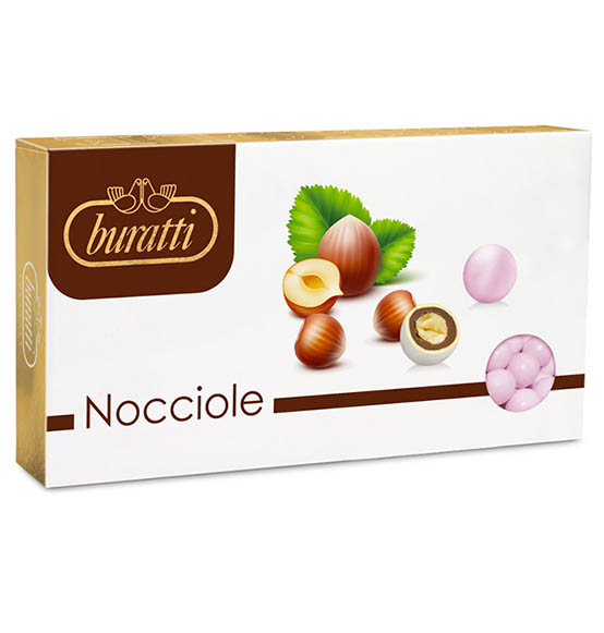 Confetti Buratti con nocciola e cioccolato rosa senza glutine 1kg.
