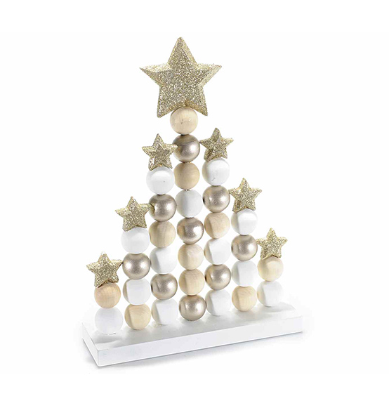 Decorazioni Natalizie Con Glitter.Albero Di Natale In Legno Con Palline E Stelle Con Glitter Scatole Discount It Trasparenti In Cartone Portabottiglie Portaconfetti Nastri Bomboniere E Ragali