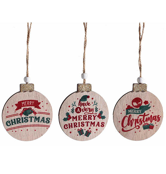 18pz. Addobbi natalizi a forma di pallina di natale con decorazioni con glitter