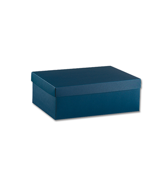 10pz. Scatola con fondo e coperchio in cartone scia blu mm. 95x65x40