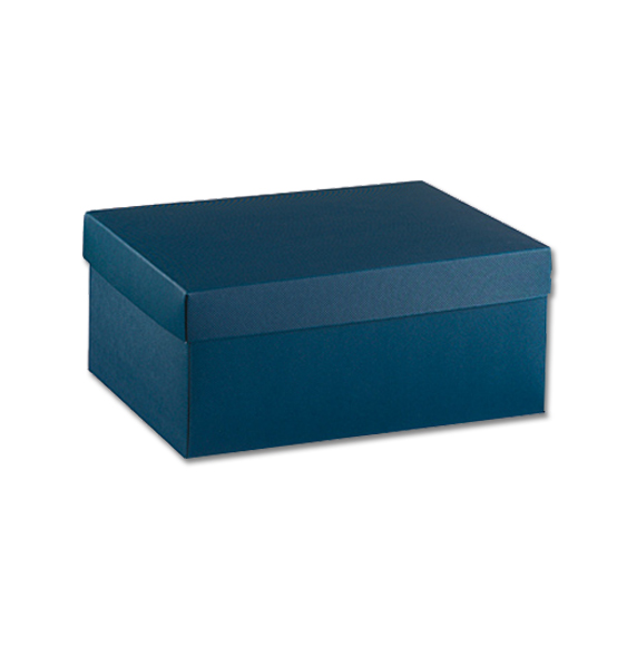 10pz. Scatola con fondo e coperchio in cartone scia blu mm. 165x110x40