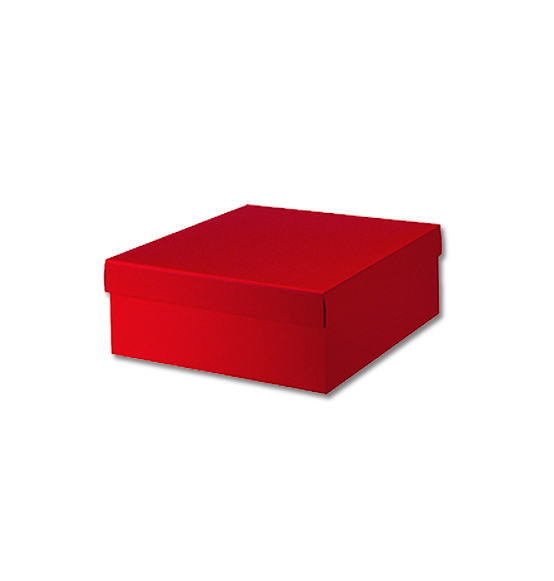 Scatola regalo in cartone seta rossa mm. 400x340x340