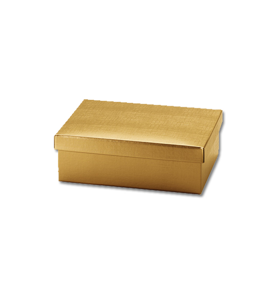 Scatola regalo in cartone seta oro mm. 240x170x100