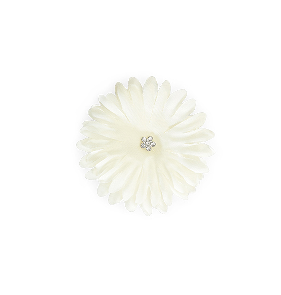 10pz. Decorazione scatole margherita avorio con strass diam. mm. 60