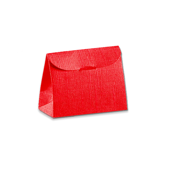 10pz. Pochette seta rosso mm. 200x50x140