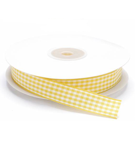 Nastro a quadretti giallo e bianco mm 15x25 mt