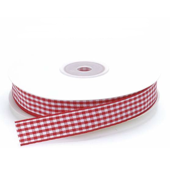 Nastro a quadretti rosso e bianco mm 15x25 mt