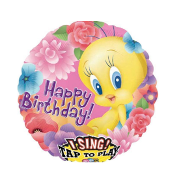 PALLONCINO BUON COMPLEANNO SONORO TWEETY CM 71