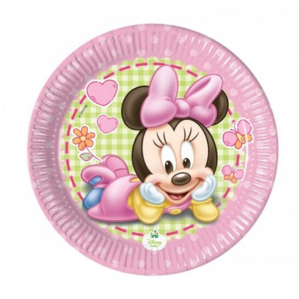 8PZ. PIATTI MINNIE BABY DIAM 20 CM