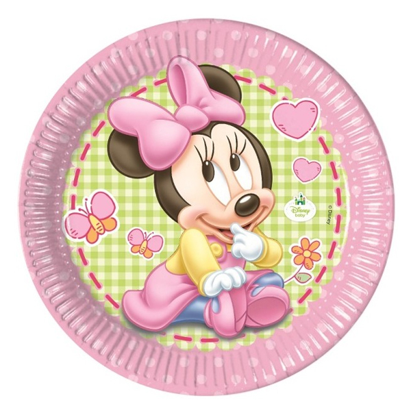 8PZ. PIATTI MINNIE BABY DIAM 23 CM