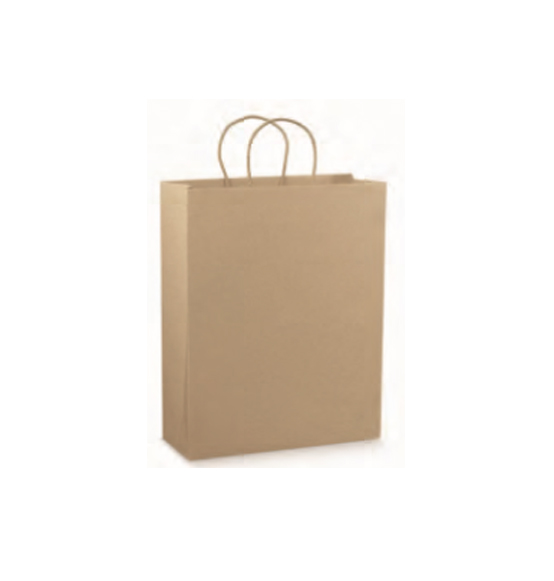 100Pz. Shopper manico in cordino seta avana mm. 350x130x430