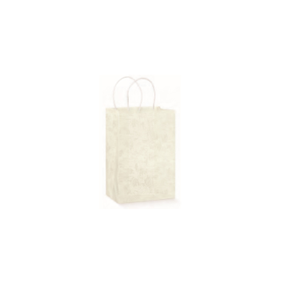 100Pz. Shopper manico in cordino tela bianco mm. 270x110x350