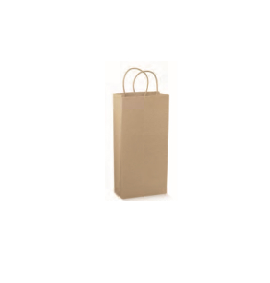 100Pz. Shopper manico in cordino seta avana mm. 190x90x380