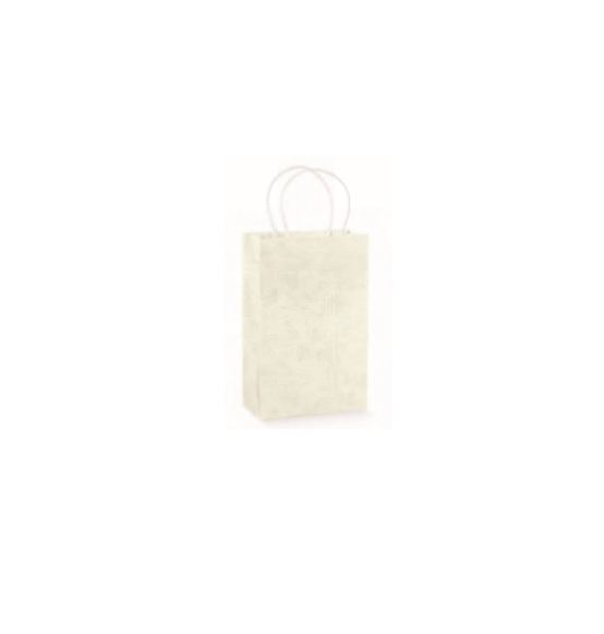 100Pz. Shopper manico in cordino tela bianco mm. 230x100x300