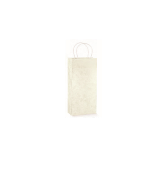 100Pz. Shopper manico in cordino tela bianco mm. 190x90x380