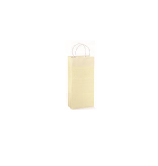 100Pz. Shopper manico in cordino seta avorio mm. 190x90x380